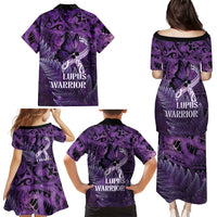 Lupus Awareness Month New Zealand Family Matching Puletasi and Hawaiian Shirt Be Strong Warrior Maori Silver Fern LT14 - Polynesian Pride