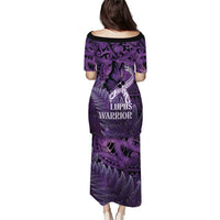 Lupus Awareness Month New Zealand Family Matching Puletasi and Hawaiian Shirt Be Strong Warrior Maori Silver Fern LT14 - Polynesian Pride