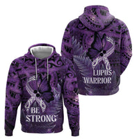Lupus Awareness Month New Zealand Hoodie Be Strong Warrior Maori Silver Fern