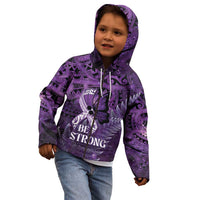 Lupus Awareness Month New Zealand Kid Hoodie Be Strong Warrior Maori Silver Fern
