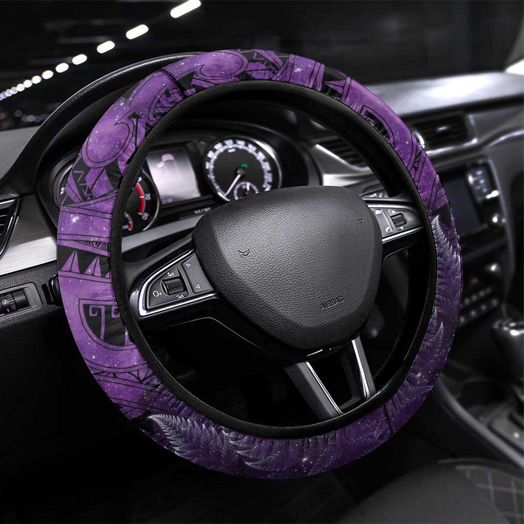 Lupus Awareness Month New Zealand Steering Wheel Cover Be Strong Warrior Maori Silver Fern