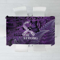 Lupus Awareness Month New Zealand Tablecloth Be Strong Warrior Maori Silver Fern
