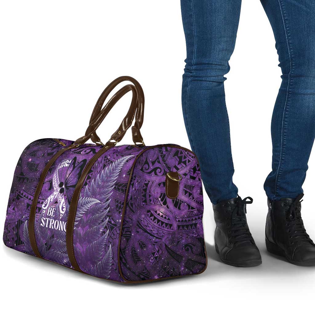 Lupus Awareness Month New Zealand Travel Bag Be Strong Warrior Maori Silver Fern