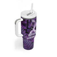 Lupus Awareness Month New Zealand Tumbler With Handle Be Strong Warrior Maori Silver Fern