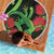 New Zealand Gecko Beach Blanket Aotearoa Maori With Pohutukawa Flowers