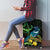 New Zealand Tui Bird Luggage Cover Aotearoa Maori With Kowhai Flowers