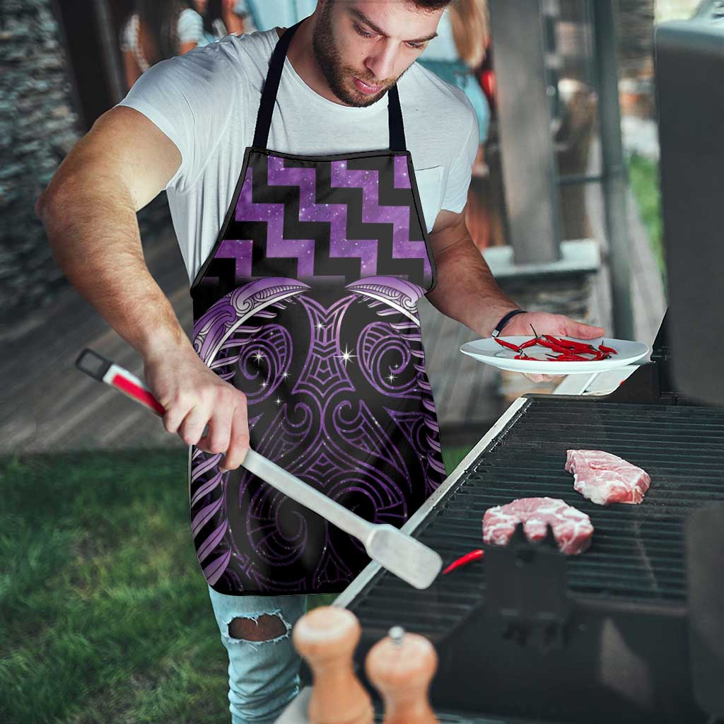 Purple Matariki New Zealand Apron Maori Poutama Galaxy Vibes - Polynesian Pride