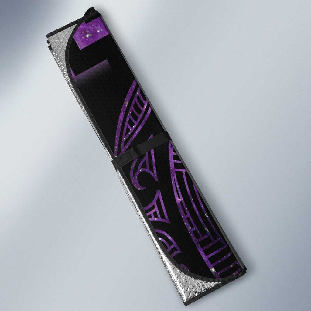 Purple Matariki New Zealand Auto Sun Shade Maori Poutama Galaxy Vibes - Polynesian Pride