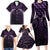 Purple Matariki New Zealand Family Matching Long Sleeve Bodycon Dress and Hawaiian Shirt Maori Poutama Galaxy Vibes