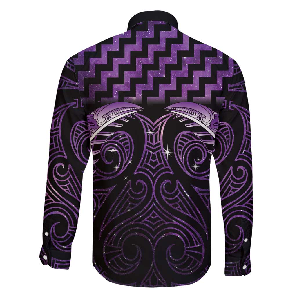 Purple Matariki New Zealand Family Matching Mermaid Dress and Hawaiian Shirt Maori Poutama Galaxy Vibes LT14 - Polynesian Pride