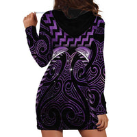 Purple Matariki New Zealand Hoodie Dress Maori Poutama Galaxy Vibes LT14 - Polynesian Pride