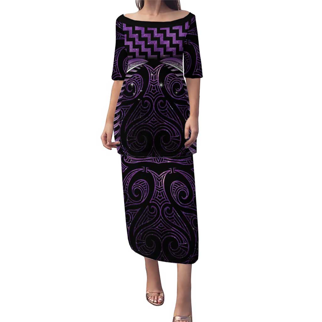 Purple Matariki New Zealand Puletasi Maori Poutama Galaxy Vibes