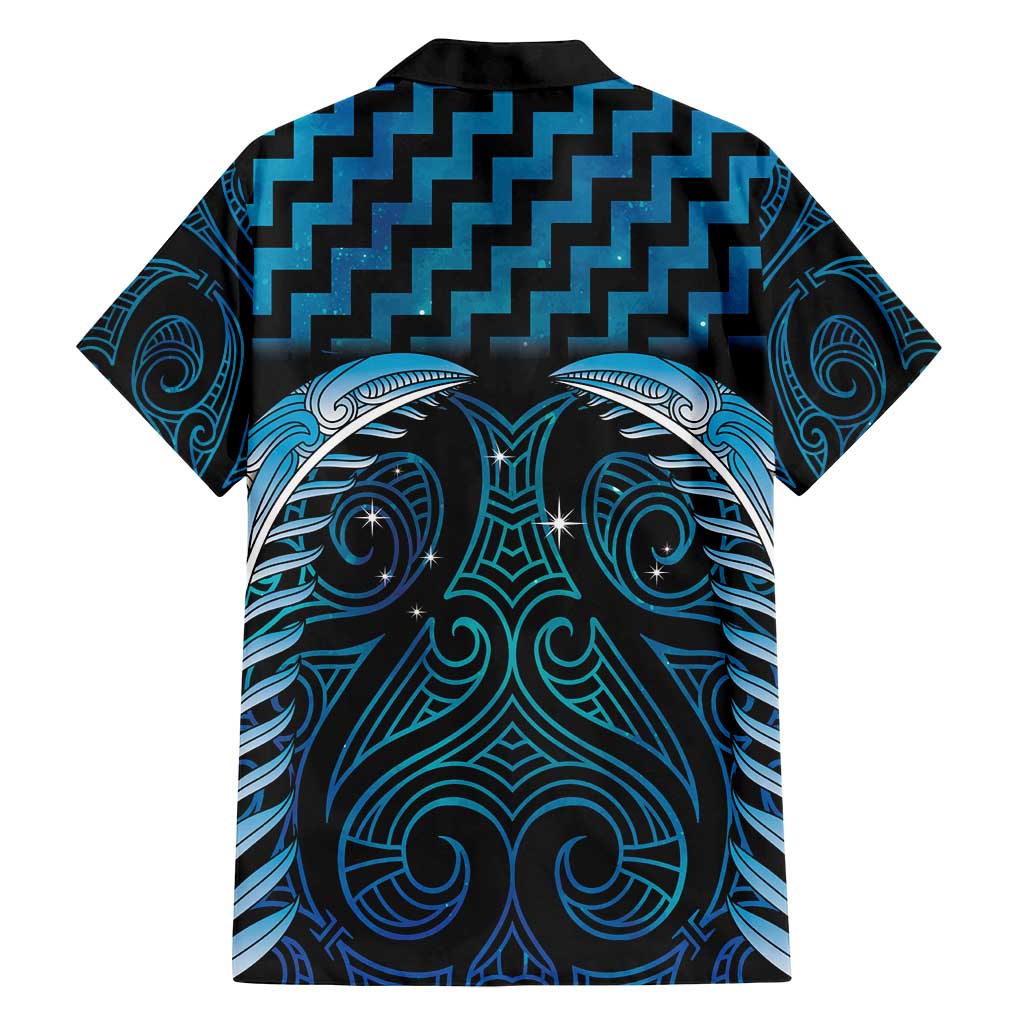 Blue Matariki New Zealand Family Matching Long Sleeve Bodycon Dress and Hawaiian Shirt Maori Poutama Galaxy Vibes LT14 - Polynesian Pride