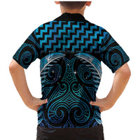 Blue Matariki New Zealand Family Matching Mermaid Dress and Hawaiian Shirt Maori Poutama Galaxy Vibes LT14 - Polynesian Pride