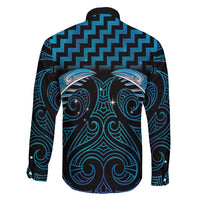 Blue Matariki New Zealand Family Matching Off Shoulder Short Dress and Hawaiian Shirt Maori Poutama Galaxy Vibes LT14 - Polynesian Pride