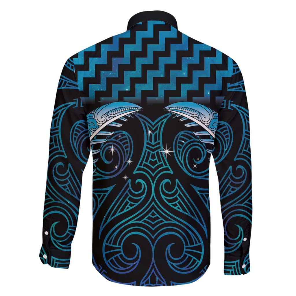Blue Matariki New Zealand Family Matching Summer Maxi Dress and Hawaiian Shirt Maori Poutama Galaxy Vibes LT14 - Polynesian Pride