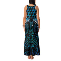 Blue Matariki New Zealand Family Matching Tank Maxi Dress and Hawaiian Shirt Maori Poutama Galaxy Vibes LT14 - Polynesian Pride