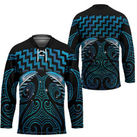 Blue Matariki New Zealand Hockey Jersey Maori Poutama Galaxy Vibes - Polynesian Pride