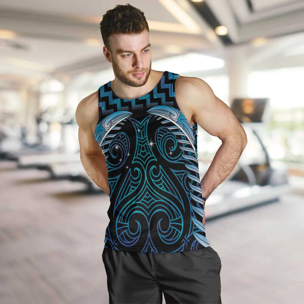 Blue Matariki New Zealand Men Tank Top Maori Poutama Galaxy Vibes