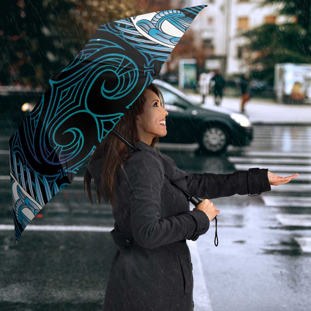 Blue Matariki New Zealand Umbrella Maori Poutama Galaxy Vibes - Polynesian Pride
