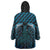 Blue Matariki New Zealand Wearable Blanket Hoodie Maori Poutama Galaxy Vibes