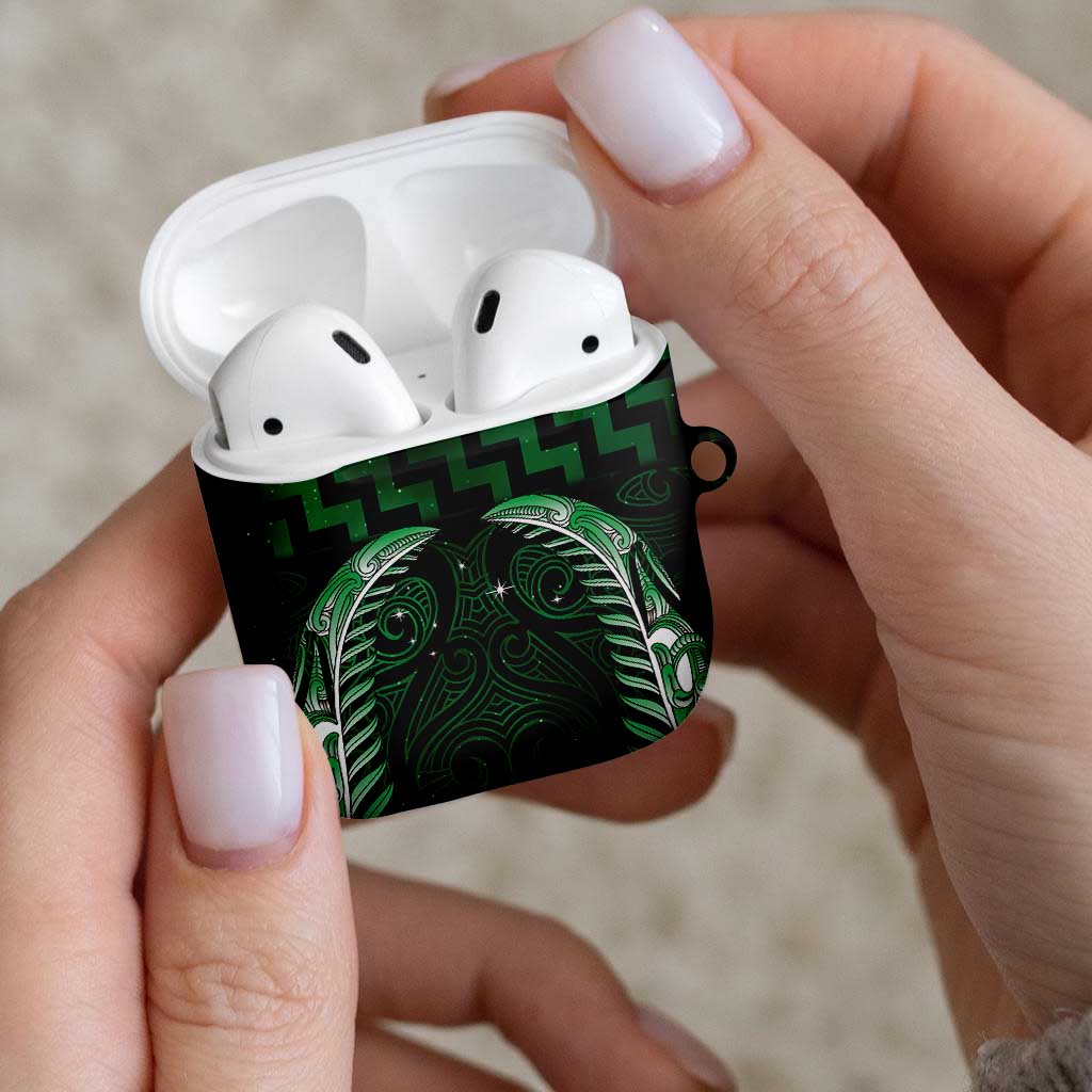 Green Matariki New Zealand AirPods Case Maori Poutama Galaxy Vibes - Polynesian Pride