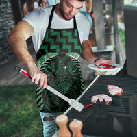 Green Matariki New Zealand Apron Maori Poutama Galaxy Vibes - Polynesian Pride