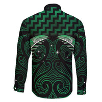 Green Matariki New Zealand Family Matching Short Sleeve Bodycon Dress and Hawaiian Shirt Maori Poutama Galaxy Vibes LT14 - Polynesian Pride