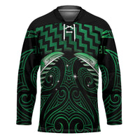 Green Matariki New Zealand Hockey Jersey Maori Poutama Galaxy Vibes - Polynesian Pride