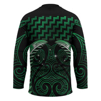 Green Matariki New Zealand Hockey Jersey Maori Poutama Galaxy Vibes - Polynesian Pride