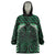 Green Matariki New Zealand Wearable Blanket Hoodie Maori Poutama Galaxy Vibes