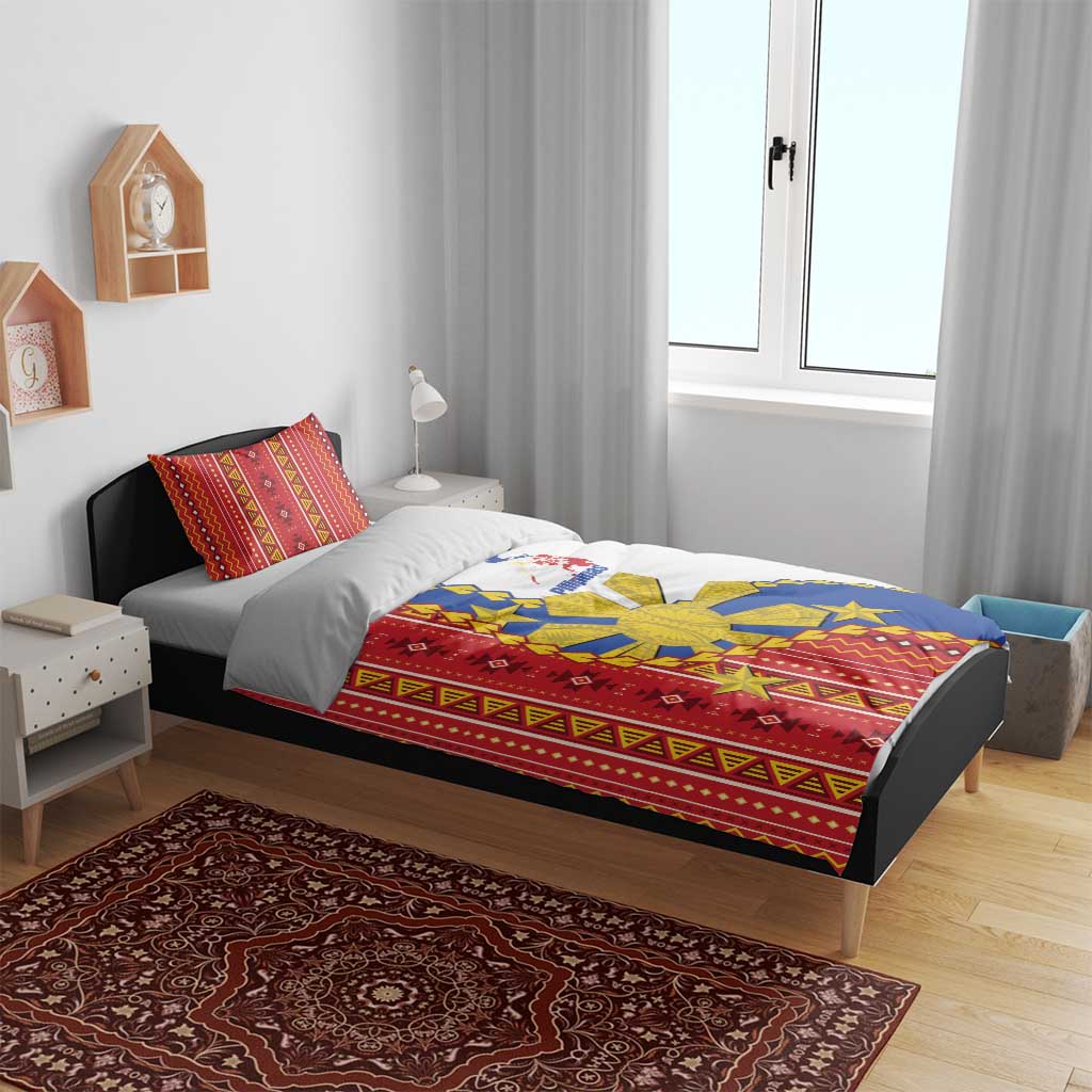 Philippines Independence Day Bedding Set Pilipinas Sun Stars Igorot Pattern
