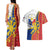 Philippines Independence Day Couples Matching Tank Maxi Dress and Hawaiian Shirt Pilipinas Sun Stars Igorot Pattern