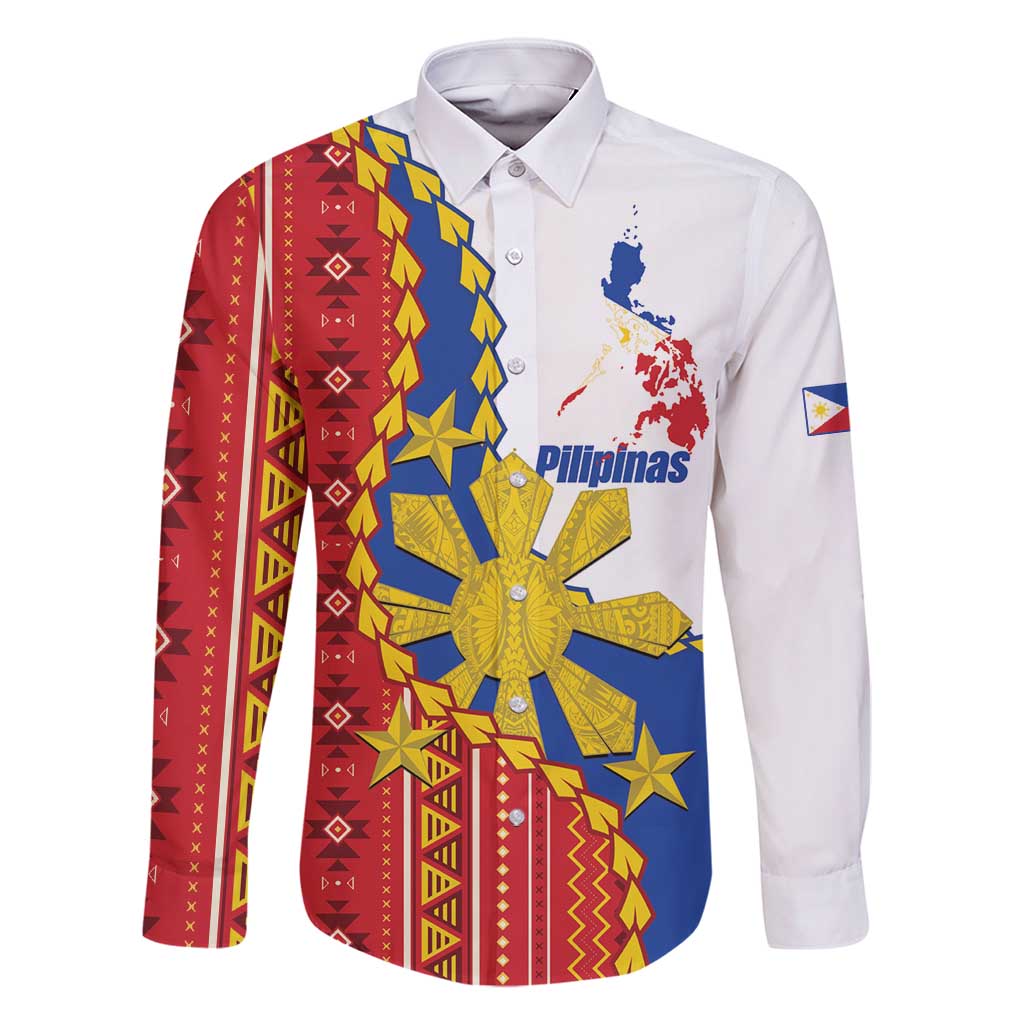 Philippines Independence Day Family Matching Off Shoulder Maxi Dress and Hawaiian Shirt Pilipinas Sun Stars Igorot Pattern