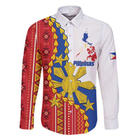 Philippines Independence Day Family Matching Off Shoulder Maxi Dress and Hawaiian Shirt Pilipinas Sun Stars Igorot Pattern