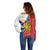 Philippines Independence Day Off Shoulder Sweater Pilipinas Sun Stars Igorot Pattern