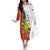 Philippines Independence Day Off The Shoulder Long Sleeve Dress Pilipinas Sun Stars Igorot Pattern