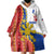 Philippines Independence Day Wearable Blanket Hoodie Pilipinas Sun Stars Igorot Pattern