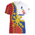 Philippines Independence Day Women V-Neck T-Shirt Pilipinas Sun Stars Igorot Pattern