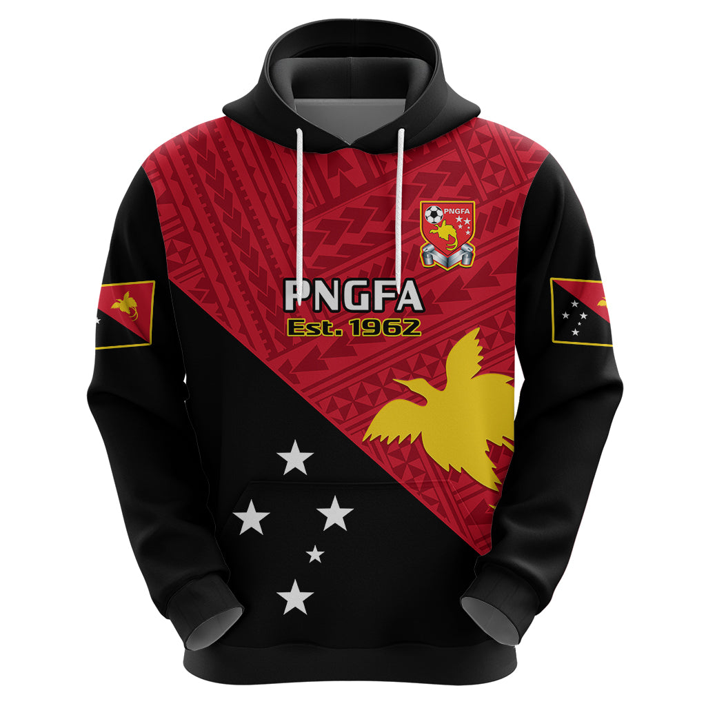 Custom Papua New Guinea Football Hoodie Go PNG Polynesian Pattern Sporty Style LT14 - Polynesian Pride