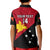 Personalised Papua New Guinea Football Kid Polo Shirt Go PNG Polynesian Pattern Sporty Style LT14 - Polynesian Pride