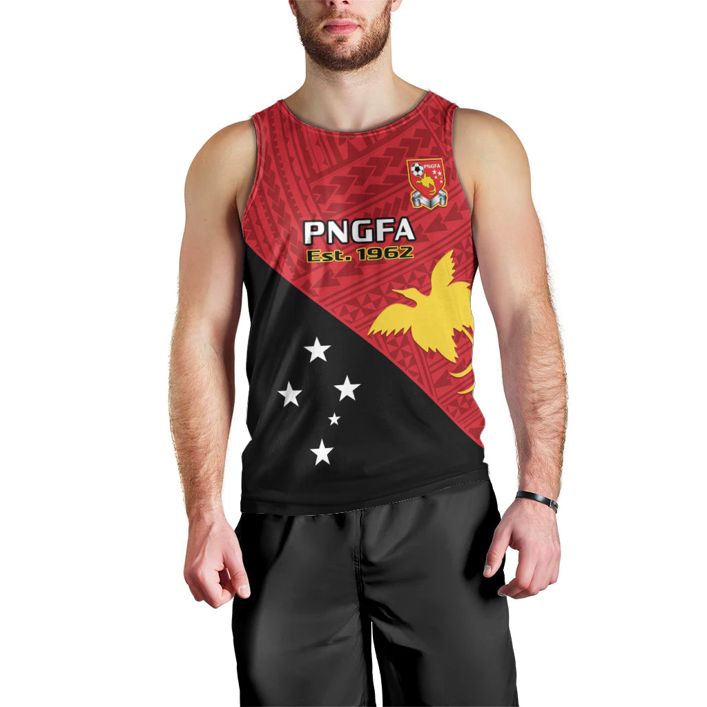 Personalised Papua New Guinea Football Men Tank Top Go PNG Polynesian Pattern Sporty Style LT14 - Polynesian Pride