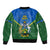 Solomon Islands Football Sleeve Zip Bomber Jacket Polynesian Pattern Sporty Style LT14 - Polynesian Pride