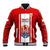 Tahitian Football Baseball Jacket Tahiti Coat Of Arm Polynesian Sporty Style LT14 Unisex Red - Polynesian Pride