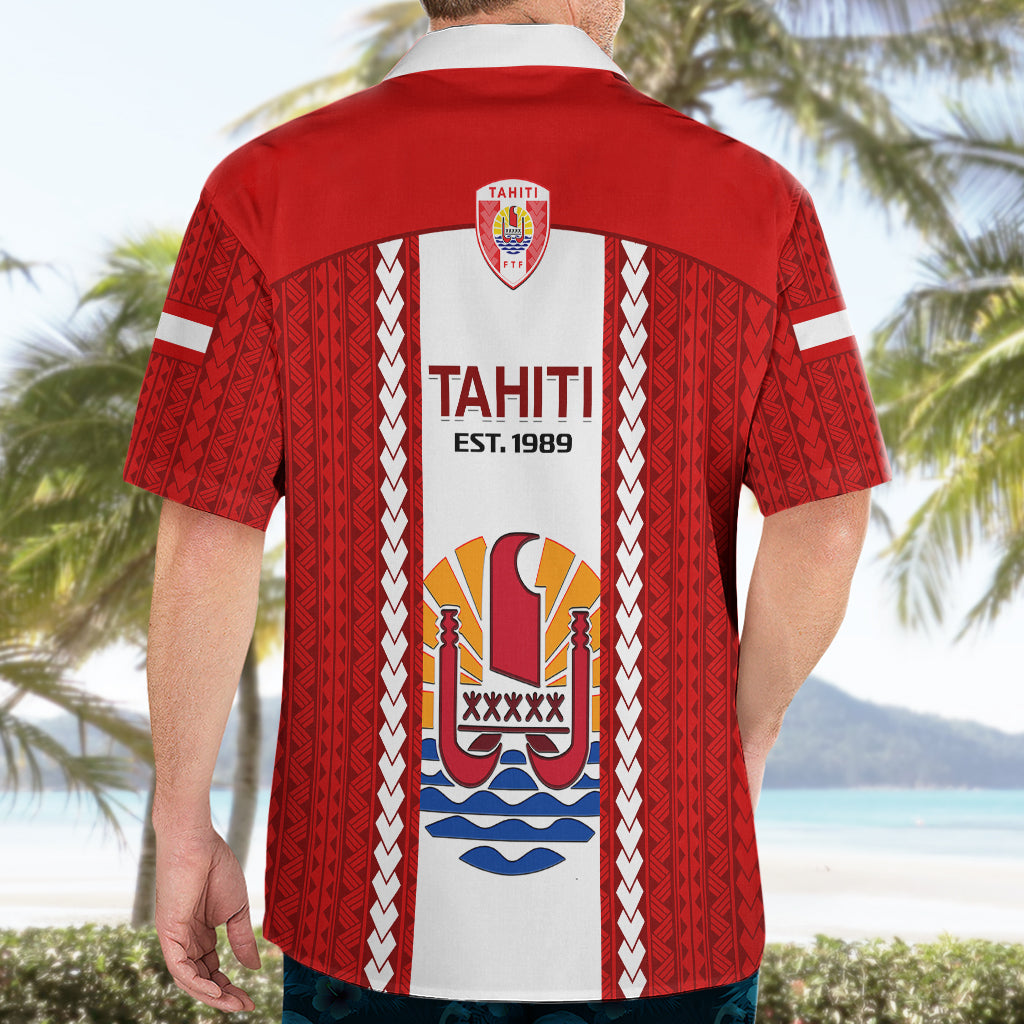 Tahitian Football Hawaiian Shirt Tahiti Coat Of Arm Polynesian Sporty Style LT14 - Polynesian Pride