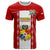Tonga Football T Shirt Tongan Ngatu Pattern Sporty Style LT14 Red - Polynesian Pride