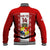 Personalised Tonga Football Baseball Jacket Tongan Ngatu Pattern Sporty Style LT14 - Polynesian Pride