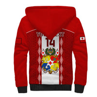 Personalised Tonga Football Sherpa Hoodie Tongan Ngatu Pattern Sporty Style LT14 - Polynesian Pride