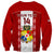 Personalised Tonga Football Sweatshirt Tongan Ngatu Pattern Sporty Style LT14 - Polynesian Pride