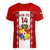 Personalised Tonga Football Women V Neck T Shirt Tongan Ngatu Pattern Sporty Style LT14 - Polynesian Pride